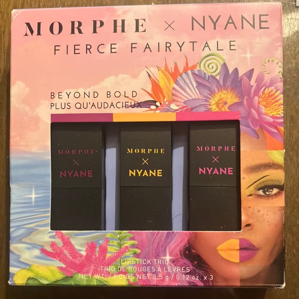 💋Morphe x Nyane Fierce Fairytale Beyond Bold lipstick trio NIB NWT